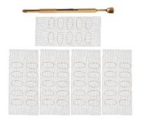 SKISUNO Repousse-cuticules En Métal Double Tête Grand Modèle Doré Outil Pour Enlever Les Cuticules Avec 50 Papiers Abrasifs 240 Soin Des Ongles Professionnel Manucure