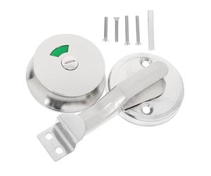 SKISUNO Serrure à Indicateur de Confidentialité en Acier Inoxydable pour Portes de Toilettes Publiques Installation Facile et Boulon Rotatif Argenté