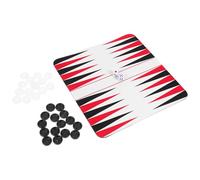 SKISUNO Set de Backgammon de Voyage Portable Tapis en Caoutchouc Léger et Mallette de Transport, Jeu de Société pour Soirées Jeux et Aventures en Plein Air