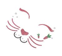 SKISUNO Stickers Visage Lapin Pâques Autocollants Temporaires Mignons Éclatants Pour Fêtes Décoration Scène Maquillage Garçon Et Filles