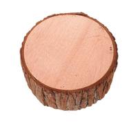 SKISUNO Support Artificiel en Rondins Rustique en Bois pour Centre de Table | Décor Cylindrique à Texture Naturelle, Aspect Écorce Mat, Usage Vitrine ou Table Dessert