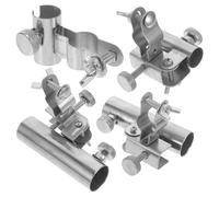 SKISUNO Support pour Canne à Pêche 4 Pièces en Acier Inoxydable Porte-Canne Portable Support pour Assiette à Appâts Pince Parapluie Pratique et Accessoires Pêche en Plein Air