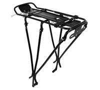 SKISUNO Support Vélo en Alliage D'aluminium Léger et Résistant, Porte-Bagage Arrière Noir pour VTT Forte Capacité de Charge, Transport de Paquet et Sacoches