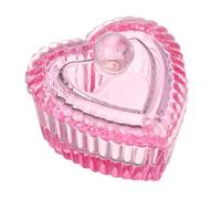 SKISUNO Tasse Verre Cristal pour Lavage Pinceaux Ongles Bol à Trempage Multifonction Cœur Irisé Accessoire Manucure avec Couvercle Complet pour Soins des Ongles