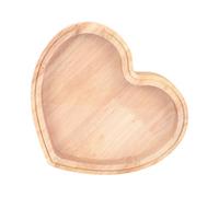 SKISUNO Tirelire Bois Forme de Cœur Pot de Sauvegarde Décoratif pour Maison Tirelire Cadeau Anniversaire Décoration de Table Économiseur Polyvalent