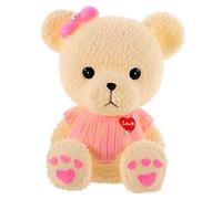SKISUNO Tirelire Ours Vinyle Rose Petite Boîte Adorable pour Filles Cadeau Garçon Fille pour Développer Habitude Dépargne