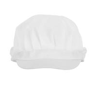 SKISUNO Toque de Chef Unisexe Blanche Demi-maille et Tissu, Calotte de Travail Anti-poussière pour Atelier et Restauration, Capuchon de Travail Propre Réutilisable, Casquette Respirante