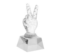 SKISUNO Trophée Transparent Forme de Main Décoratif Accessoire de Récompense pour Bureau Fête et Décoration Domestique