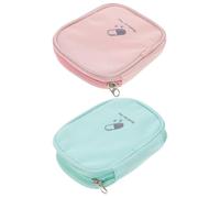 SKISUNO Trousse de Premiers Secours Portable 2pcs en Tissu Oxford Fermeture Éclair, Design Entièrement Ouvert, pour Voyage et Paquet à Main
