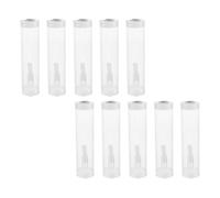 SKISUNO Tube Transparent pour Insectes avec Couvercle Respirant, Plastique Léger, pour Lépidoptères et Insectes Lumineux, 10 Ensembles pour Randonnée et Éducation Écologique