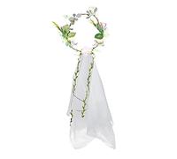 SKISUNO Voile de Mariée Couronne de Fleurs Élégant Léger Solide pour Accessoires Cheveux Femme Mariage Fête