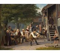 Skittles at Faggen's. Scene from Fredman's Epistle 55 by Bellman (1868) Poster Print by Peter Eskilson (24 x 36)