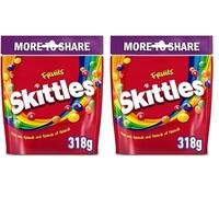 Skittles Sachet à partager végétalien à saveur de fruits pour bonbons à mâcher 318 g