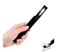 Skiver en cuir, couteau à skier en cuir avec lames de rechange pour outils de travail en cuir(Le noir)