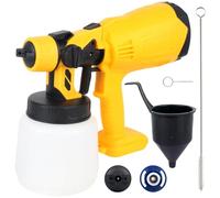 SKJJM 200W HVLP Pistolet Peinture Electrique, Pistolet à Peinture 1000ml avec 2 Buses & 3 Motifs, Débit Réglable pour Meubles, Clôtures, Murs, Portes, Jardins, Intérieur et Extérieur