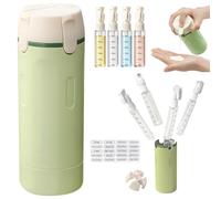 SKJJM Flacon Distributeur de Voyage 4 en 1, Récipients Portables Rechargeables Anti-fuites, Bouteilles de Voyage 4 en 1 avec Echelle et Etiquette, pour Shampooing, Lotion, Baume et Crème