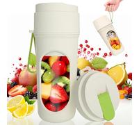 SKJJM Mini Blender Smoothie, 450 ml Mixeur Portable pour Smoothie Petit, Forte Puissance De Coupe avec 12 Lames, Rechargeable USB Mixer Portable, Sans BPA, Mixeur Portable pour Cuisine Sport Bureau