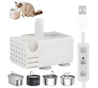 SKJJM Pompe USB pour Fontaine à Eau pour Chat 130L/H,Mini Pompe de Fontaine pour Chat et Chien,Débit d'Eau Réglable avec câble de 1,5M, Remplacement de la Pompe pour Fontaine à Eau pour Chat, Aquarium