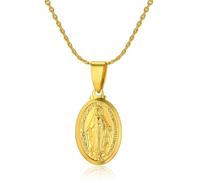 SKJUBLPG Charmant collier avec pendentif Vierge Marie pour femme/homme Chaîne épaisse Accessoires Collier