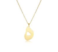 SKJUBLPG Collier Pendentif Argent Bijoux Hommes Femmes Necklace Collier Femme Lettre Collier Ras Du Cou Couleur Or