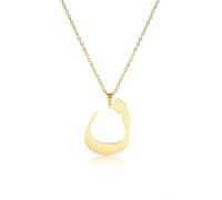 SKJUBLPG Collier Pendentif Argent Bijoux Hommes Femmes Necklace Collier Femme Lettre Collier Ras Du Cou Rosegoldcolor
