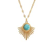 SKJUBLPG Collier Pendentif Argent Bijoux Hommes Femmes Necklace Collier Géométrique