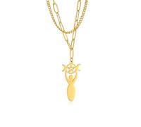 SKJUBLPG Collier Pendentif Argent Bijoux Hommes Femmes Necklace Collier Pour Hommes Et Femmes, Pendentif, Couleur Or1