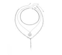 SKJUBLPG Collier Pendentif Argent Bijoux Hommes Femmes Necklace Colliers Pour Femmes Pendentif Coeur Femme Ne-0488-2S