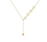 SKJUBLPG Collier tendance à pampilles en forme de Y avec fleur creuse et croix pour femme