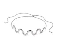 SKJUBLPG Collier tendance au design vague, bijou élégant et personnalisé, collier polyvalent exquis pour femme qui peut être porté empilé
