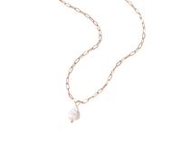 SKJUBLPG Collier tendance en forme de Y avec pendentif en perles rectangulaires, adjustable, Cristal