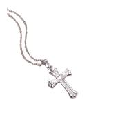 SKJUBLPG Collier vintage avec pendentif en forme de croix pour femme, bijou hip-hop tendance à porter au quotidien, adjustable, Cristal