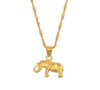 SKJUBLPG Pendentif éléphant et chaîne pour femme et fille, bijou tendance pour un usage quotidien, adjustable, Cristal