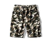 SKJUBLPG Shorts Hommes Sport Coton Pantalon Cargo Court Poche Short Cargo Camouflage pour Hommes L-55-60Kg Vert