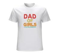 SKKCOR DYYSKE Men's Dad of Girls #Outnumbered Vintage from Daughter T-Shirts White M