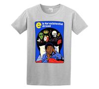 SKKCOR DYYSKE Men's E is for Existential Dread Cotton T Shirt Gray XXL
