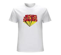 SKKCOR DYYSKE Men's Jesus Saves As Worn by Keith Moon T-Shirts White M