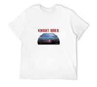 SKKCOR DYYSKE Men's Knight Rider Classic Retro Movie TV Series T-Shirts White 3XL