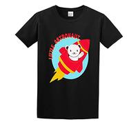 SKKCOR DYYSKE Men's Little Astronaut Baby Polar Bear Rocket Jacob Zelazny Transparent Cotton T Shirt Black S