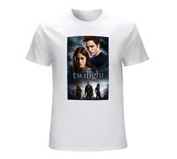 SKKCOR DYYSKE Men's Robert Pattinson Twilight Movie T-Shirts White M