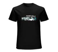 SKKCOR DYYSKE Men's Silent Hill 2 Men Teenage Cotton Silent Hill Silent Hill Black T-Shirts Black S