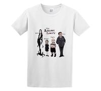 SKKCOR DYYSKE Men's The Munsters Family Cotton T Shirt White XL