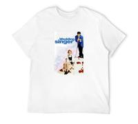 SKKCOR DYYSKE Men's The Wedding Singer Movie Poster Adam Sandler Drew Barrymore T-Shirts White S