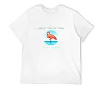 SKKCOR DYYSKE Men's Toukui Stylish Christopher Cross Cross Words T-Shirts White 3XL