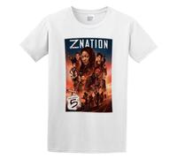 SKKCOR DYYSKE Men's Z Nation Video Posters Cotton T Shirt White XXL