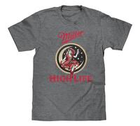 SKKCOR DYYSKE Miller High Life 'Girl on Moon' Logo Mens T Shirt Grey S