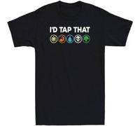 SKKCOR DYYSKE Short Sleeve White Yellow Black Red Mens T Shirt Men I'd Short That Cotton Gathering Men's The Vintage Funny Magic Tap Black XL
