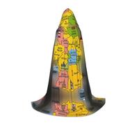 SKKNT Cape à capuche unisexe avec motif carte de l'Allemagne avec imprimé coloré pour Halloween, cosplay, carnaval et gothique