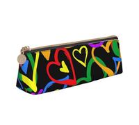SKKNT Gay Pride Trousse à maquillage avec fermeture éclair Motif triangle Grand format