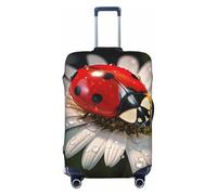 SKKNT Housse de protection lavable pour valise, motif coccinelle, élastique, anti-rayures, noir, Small